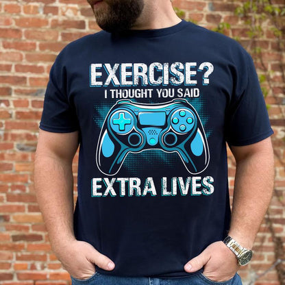 Extra Lives Funny Video Game Controller Retro Gamer Boys T-Shirt