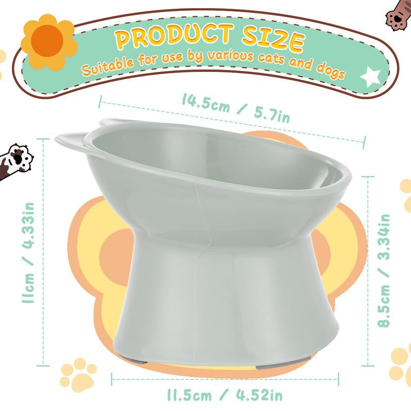 Elevated Feeding Bowl, Plastic, Cat Shaped Riased Puppy Feeding Bowl Suitable for Pet Neck Protection, Dog Accessories, Cat Accessories,Cat Bowls 1Pcs