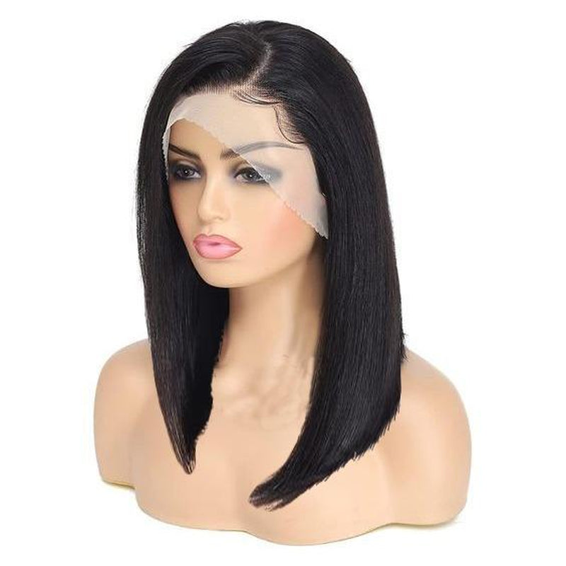 Bob Wig Human Hair 13X4 Lace Frontal Wig Human Hair 180% Density Pre Plucked with Baby Hair Straight Bob Wigs for Women