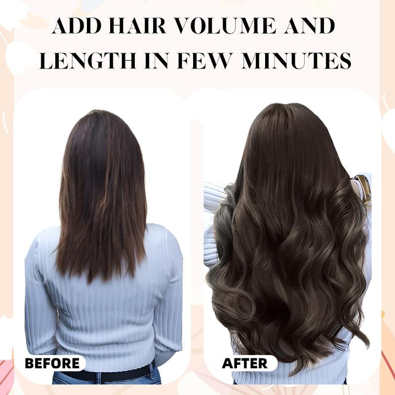 Clip in Hair Extensions Human Hair Silky Straight Remy Human Hair Clip in Extensions Thick 7 Pieces Natural Real Human Hair Extensions Clip Ins for Women Girls