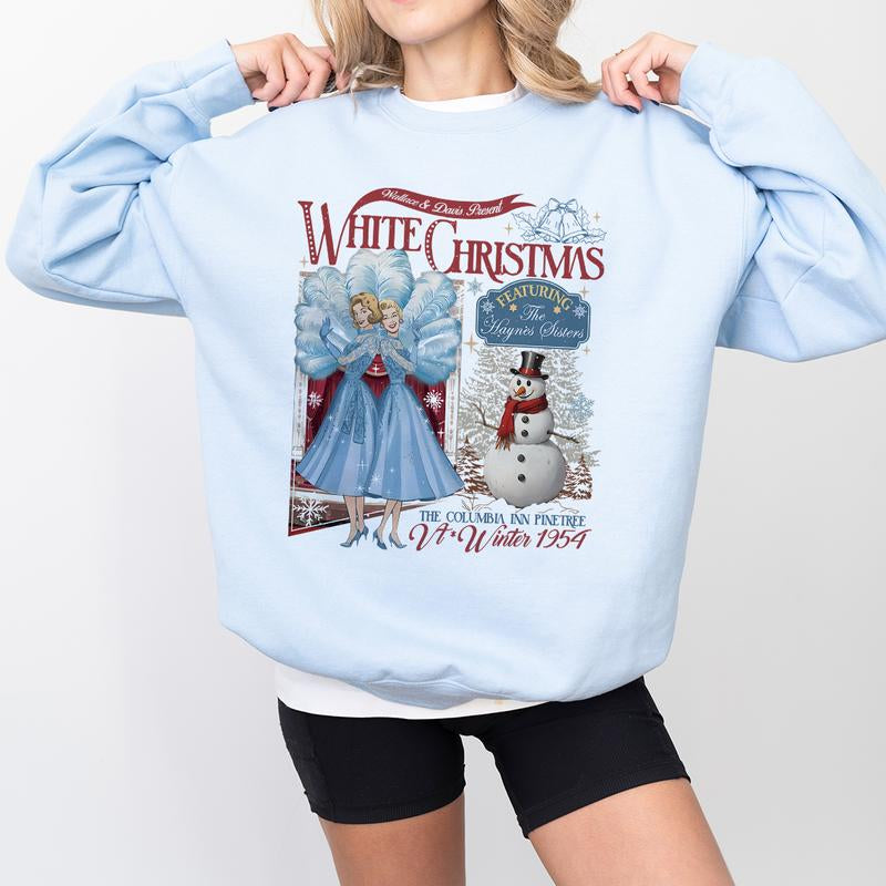 Christmas Sister Sweatshirt, Christmas Shirt, Christmas Movie Watching Shirt, White Christmas Sweatshirt, Christmas Gifts, Vingtage Christmas Sweatshirt