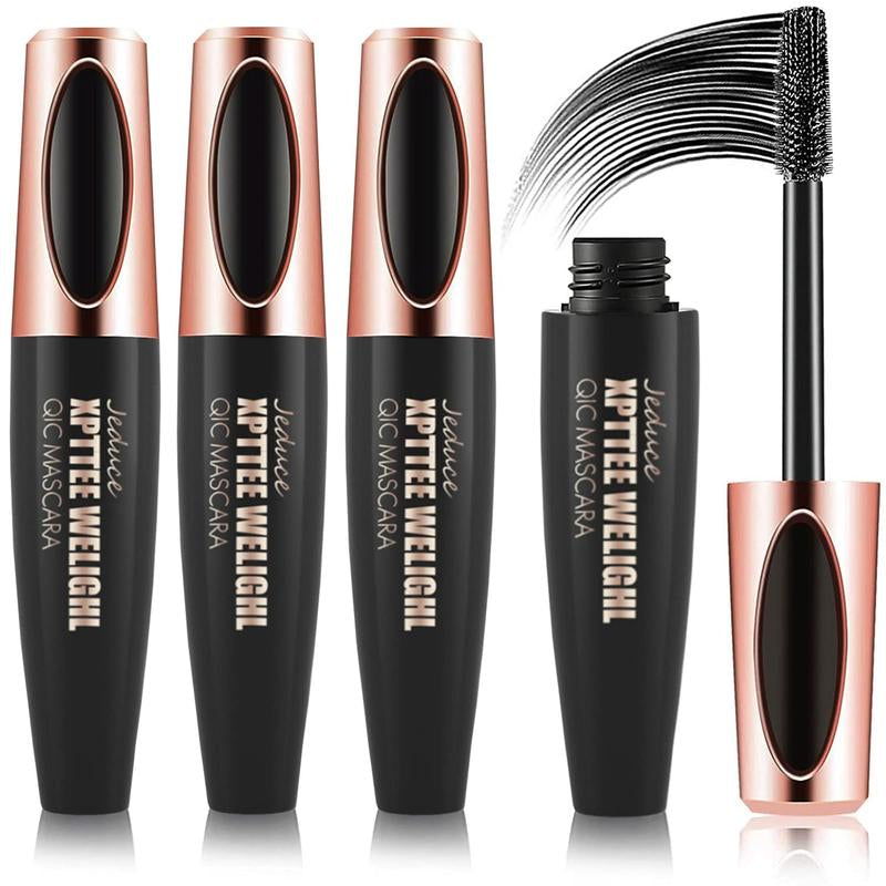 4D Silk Fiber Lash Mascara Extension Voluminous Fiber Mascara Waterproof & Smudge-Proof Mascara Long-Lasting No Flaking Natural No Clumping,All Day Exquisitely Full