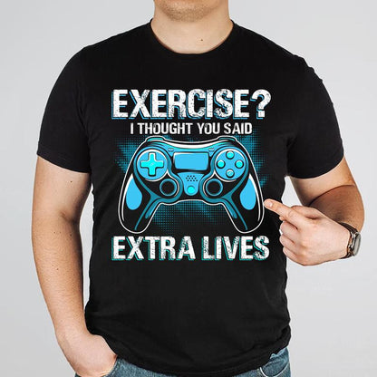 Extra Lives Funny Video Game Controller Retro Gamer Boys T-Shirt