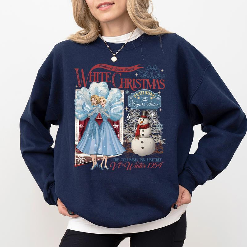 Christmas Sister Sweatshirt, Christmas Shirt, Christmas Movie Watching Shirt, White Christmas Sweatshirt, Christmas Gifts, Vingtage Christmas Sweatshirt