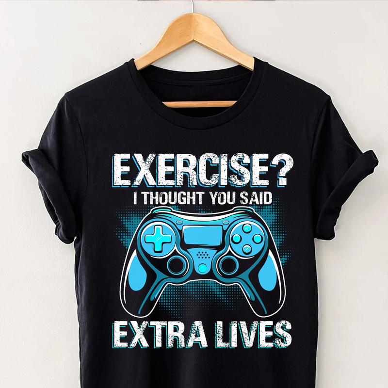 Extra Lives Funny Video Game Controller Retro Gamer Boys T-Shirt