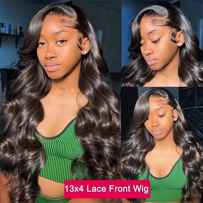 13X4 Body Wave Lace Front Wig 30 Inch Pre Plucked Lace Front Human Hair Wigs for Women