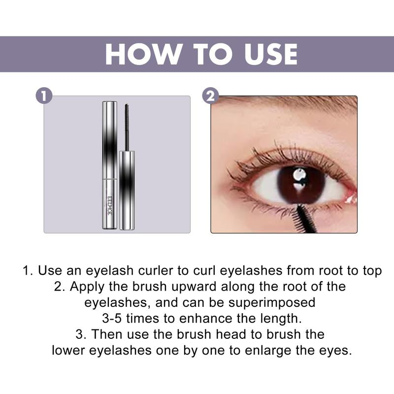 Rolling Mascara Eyelashes Are Black and Beautiful, Naturally Dense and anti -Sweat, Not Smudge, No Makeup, Makeup and Longmake Deep Eyes More Beautiful