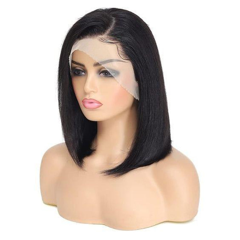 Bob Wig Human Hair 13X4 Lace Frontal Wig Human Hair 180% Density Pre Plucked with Baby Hair Straight Bob Wigs for Women