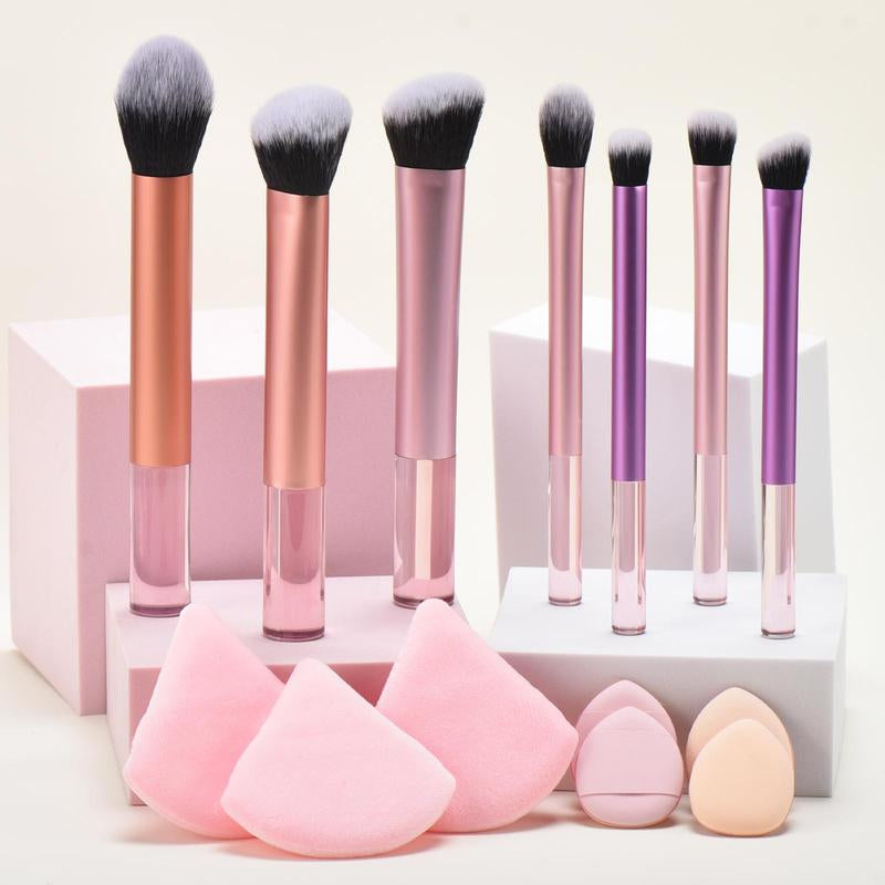 Makeup Brush & Sponge Set, 1 Set Makeup Brush & Sponge, Professional Makeup Tools for Women, Makeup Accessories