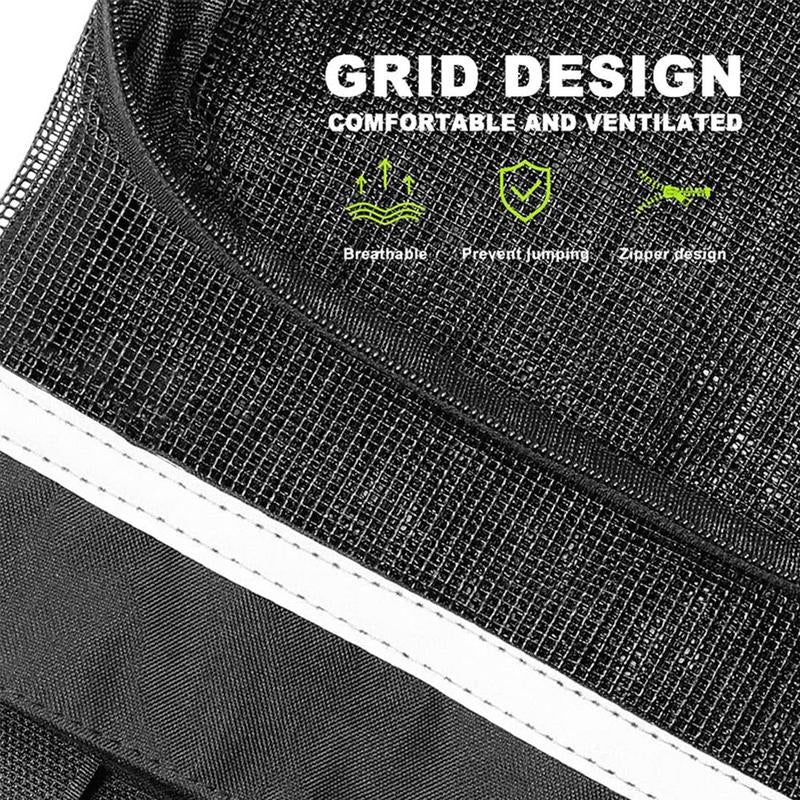 Grid Design Bicycle Pet Carrier, Breathable Bicycle Pet Net, Zipper Pet Protective Cover, Dog & Cat Accessories for Outdoor Cycling