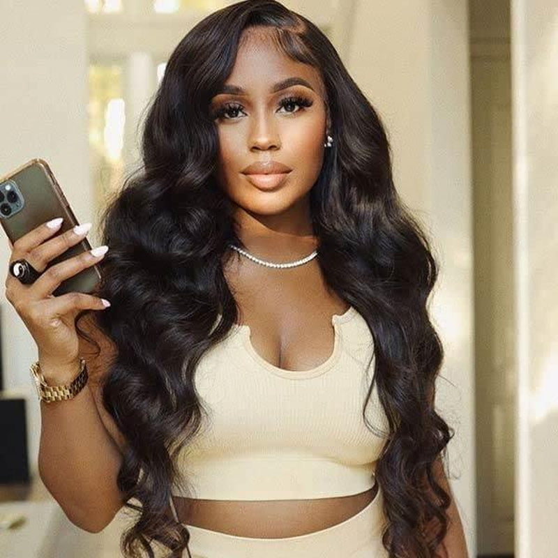 Vipbeauty U Part Human Hair Wig Body Wave/Yaki Straight Natural Black U Part Wigs for Women 10A U-Part Half Wigs Upgraded 1.5''X 3''Middle U Shape Wig Real Human Hair Extensions Glueless Human Hair Wigs 150% Density