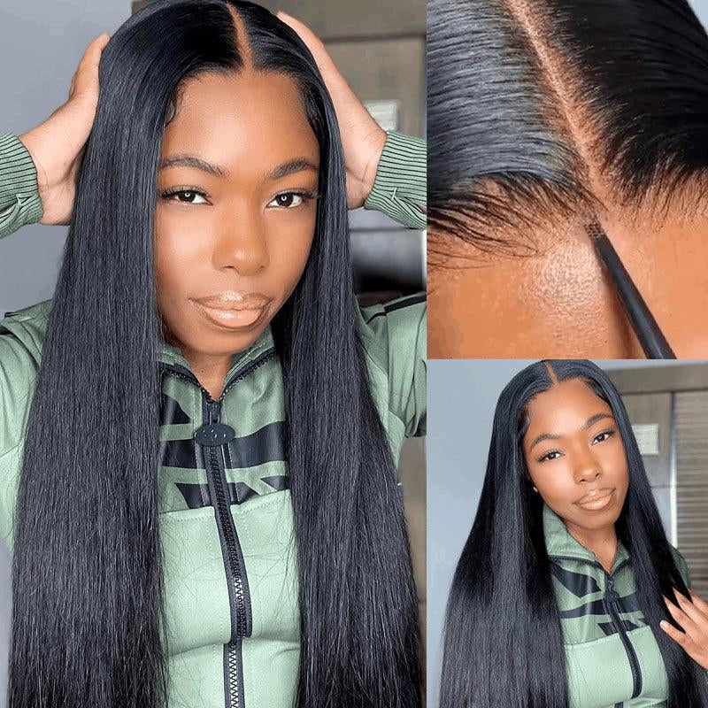 Remyforte HAIR Wear and Go Glueless Wigs Pre Cut 5X5 HD Straight Lace Human Hair Wigs Beginner Friendly Black Friday