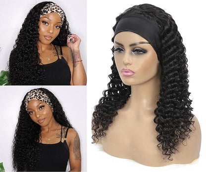 Brazilian Hair Deep Wave Headband Wig - Human Hair Wigs