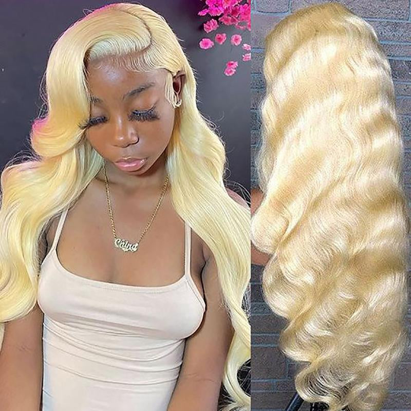 613 Body Wave Hair Wig 13X6 Lace Front Wigs Human Hair 180% Density 613 HD Transparent Lace Frontal Wig 16-30 Inch