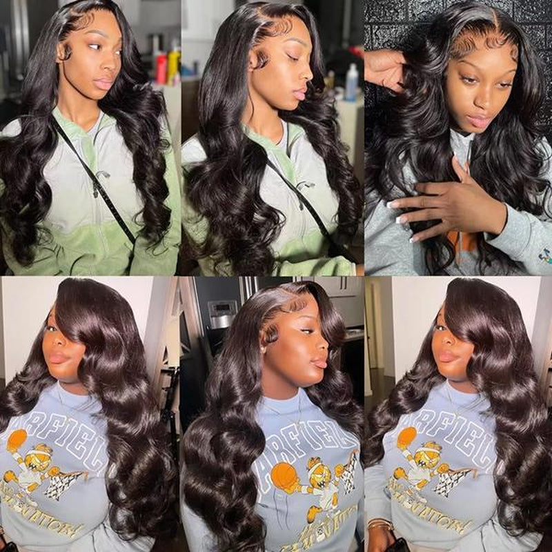 13X4 Body Wave Lace Front Wig 30 Inch Pre Plucked Lace Front Human Hair Wigs for Women