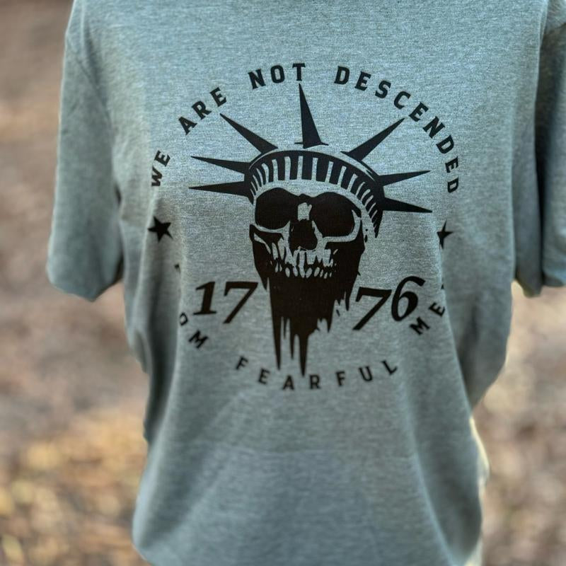 1776 Not Fearful Men T-Shirt Menswear Tops Patriotic Tshirt