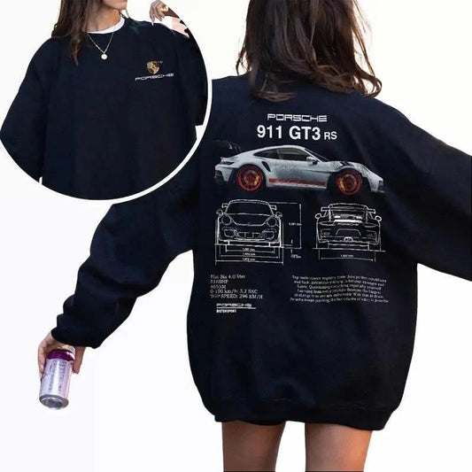 Porsche GT3 RS Long Sleeve Hoodie, Hoodie Men