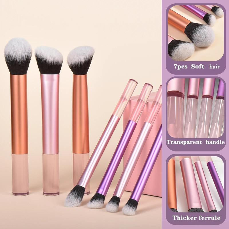 Makeup Brush & Sponge Set, 1 Set Makeup Brush & Sponge, Professional Makeup Tools for Women, Makeup Accessories