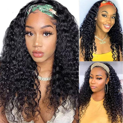 Brazilian Hair Deep Wave Headband Wig - Human Hair Wigs