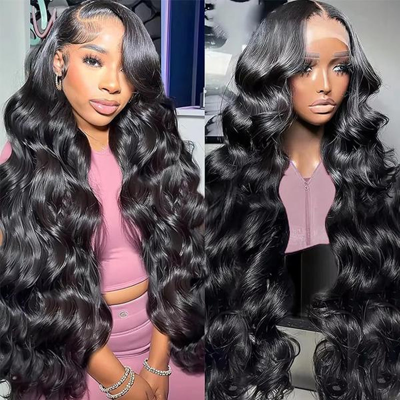 13X4 Body Wave Lace Front Wig 30 Inch Pre Plucked Lace Front Human Hair Wigs for Women