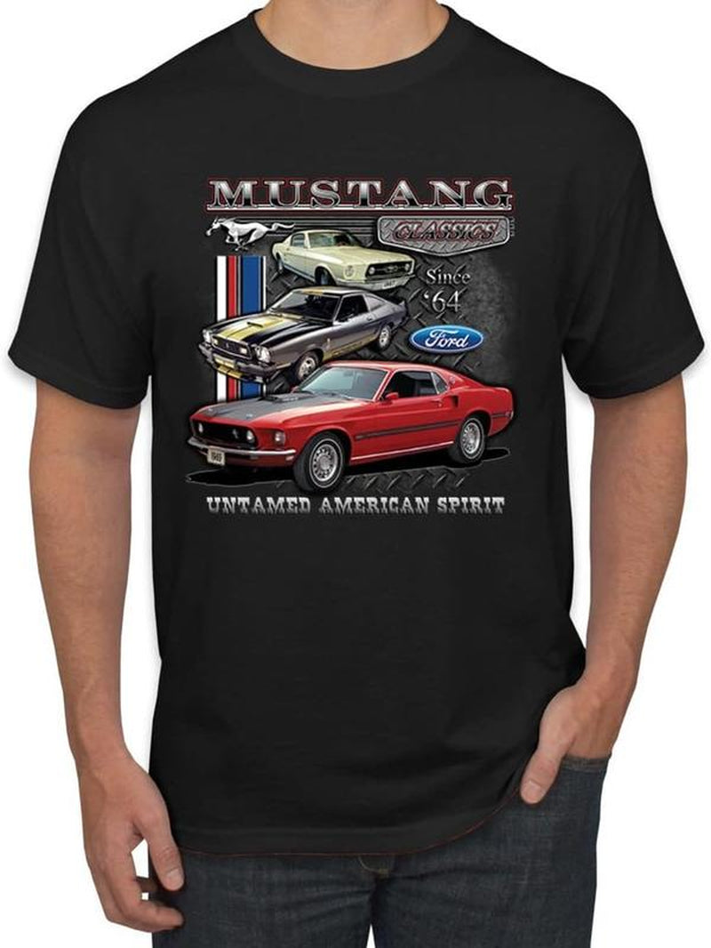 Ford Mustang Classics Unamed American Spirit Cars and Trucks Men T Shirt