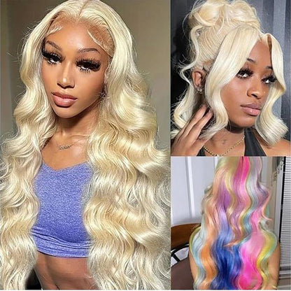 613 Body Wave Hair Wig 13X6 Lace Front Wigs Human Hair 180% Density 613 HD Transparent Lace Frontal Wig 16-30 Inch