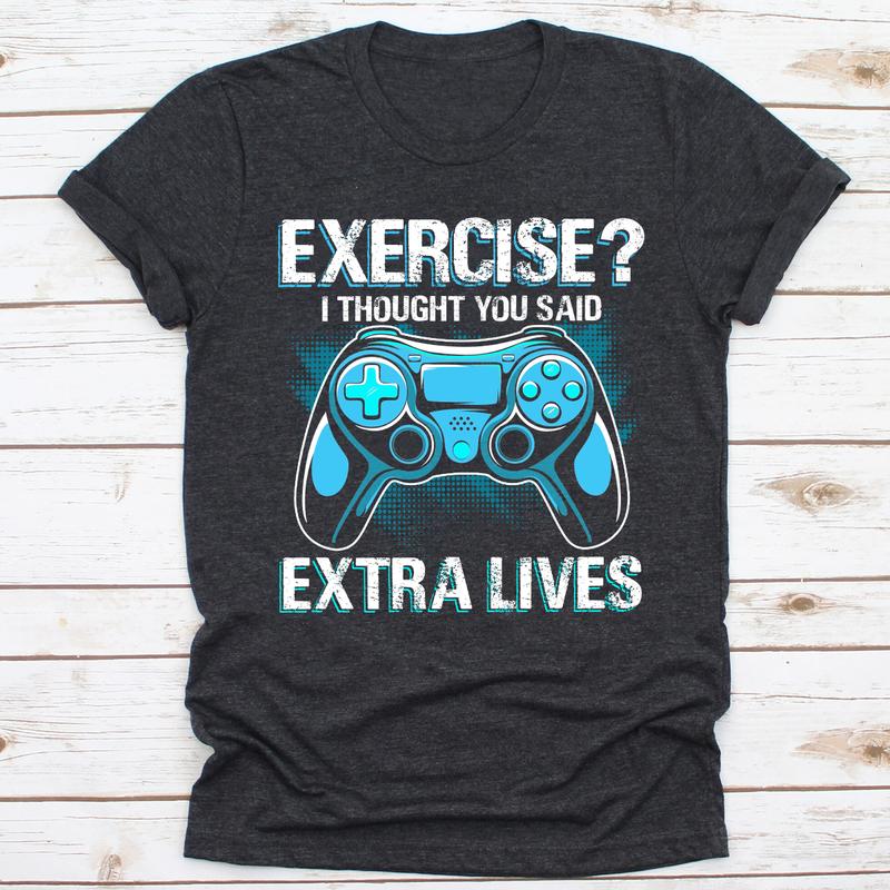 Extra Lives Funny Video Game Controller Retro Gamer Boys T-Shirt