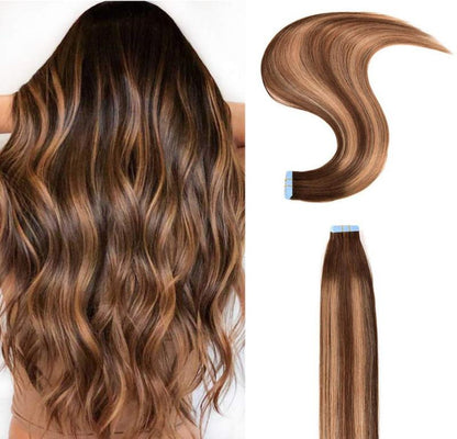 20-Piece Human Hair Hair Extensions Invisible