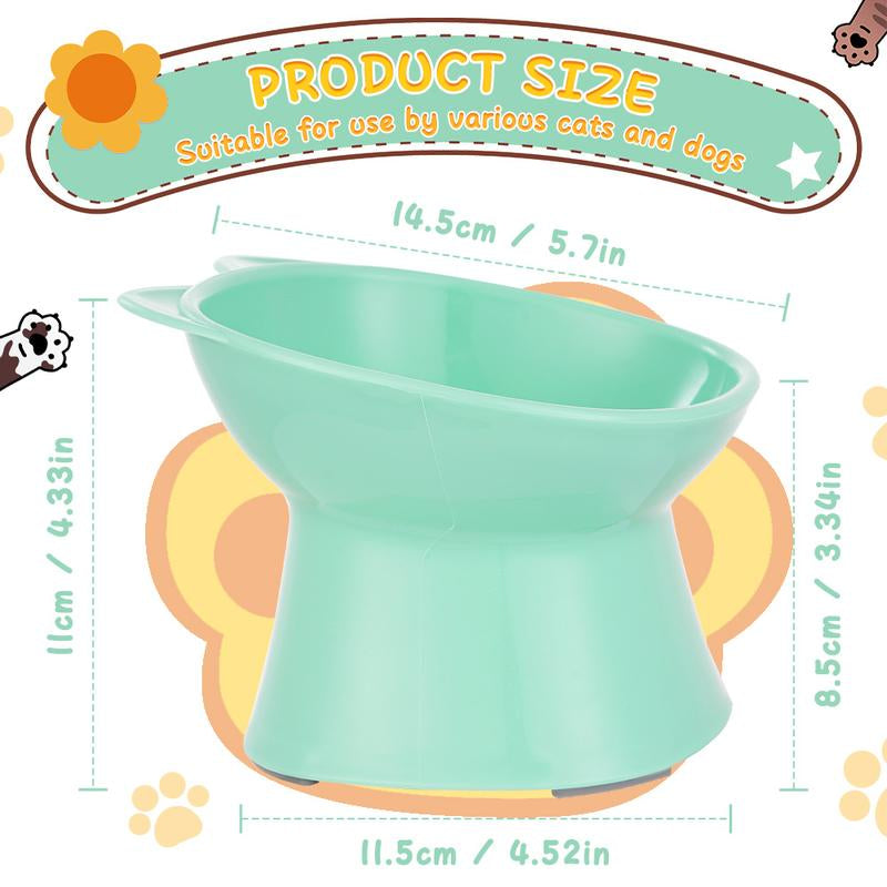 Elevated Feeding Bowl, Plastic, Cat Shaped Riased Puppy Feeding Bowl Suitable for Pet Neck Protection, Dog Accessories, Cat Accessories,Cat Bowls 1Pcs