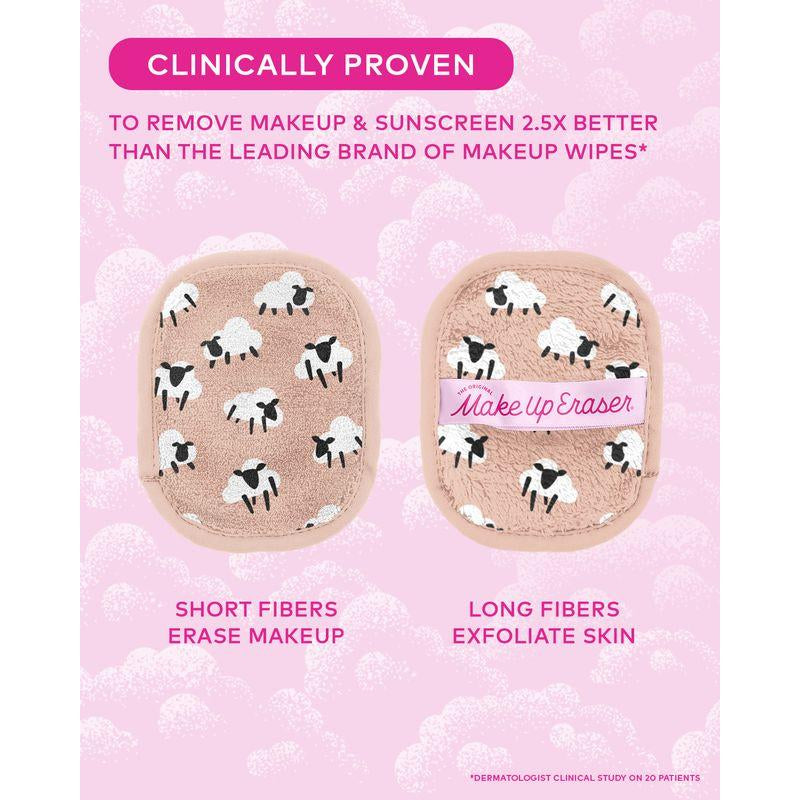 Counting Sheep 7-Day Set- Erase Makeup with JUST WATER, Reusable & Machine Washable Makeup Removers