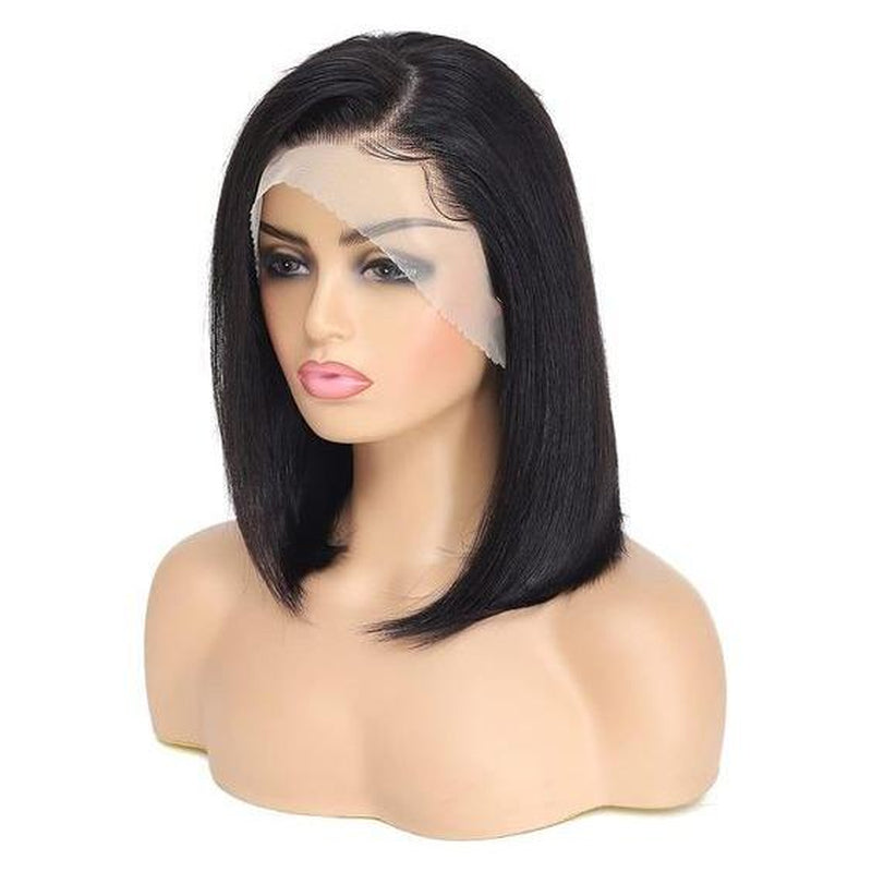 Bob Wig Human Hair 13X4 Lace Frontal Wig Human Hair 180% Density Pre Plucked with Baby Hair Straight Bob Wigs for Women