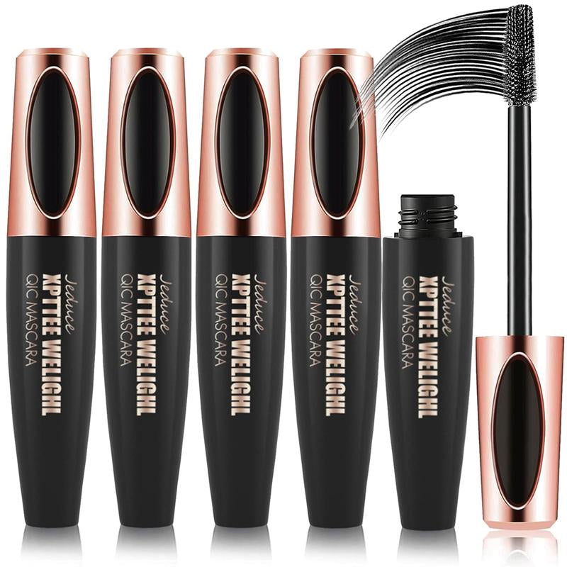 4D Silk Fiber Lash Mascara Extension Voluminous Fiber Mascara Waterproof & Smudge-Proof Mascara Long-Lasting No Flaking Natural No Clumping,All Day Exquisitely Full