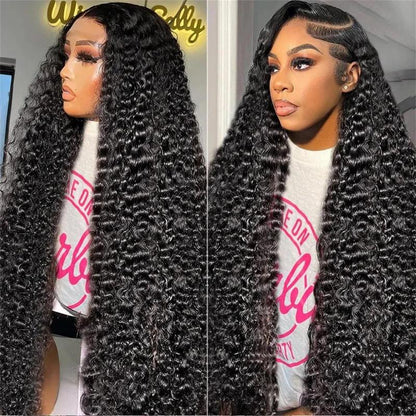 Cheetahbeauty 99J Burgundy Deep Wave Lace Front Wigs Human Hair 13X6 HD Lace Frontal Wigs Human Hair Lace Front Wigs Pre Plucked 99J Burgundy Deep Curly Wigs Human Hair Wigs for Women 180% Density