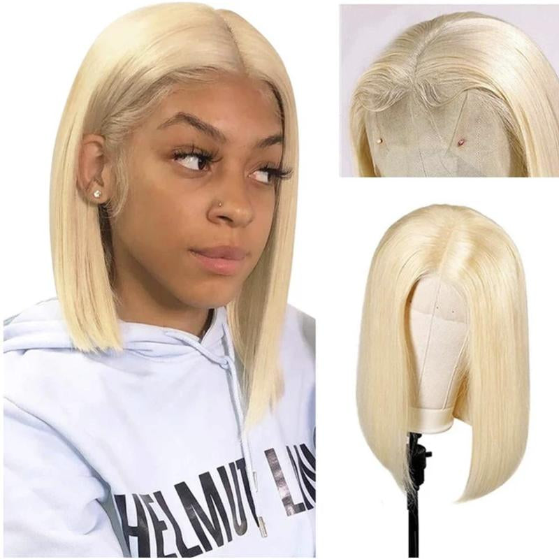 Straight Bob Wig 13X4 Human Hair 14In