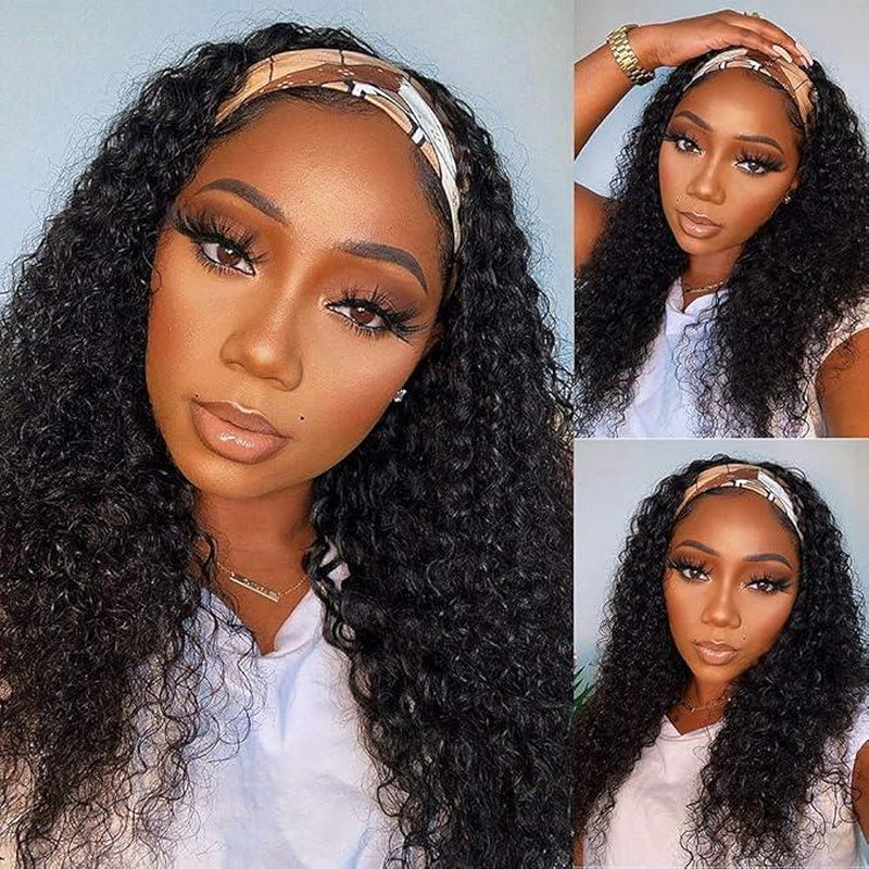 Brazilian Hair Deep Wave Headband Wig - Human Hair Wigs