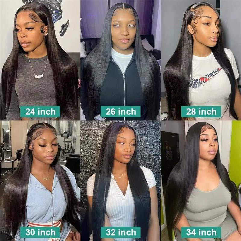 Bling Hair 180 Density 30 Inch Bone Straight Transparent 360 Full Lace Frontal Human Hair Wigs Brazilian Lace Front Wig for Women