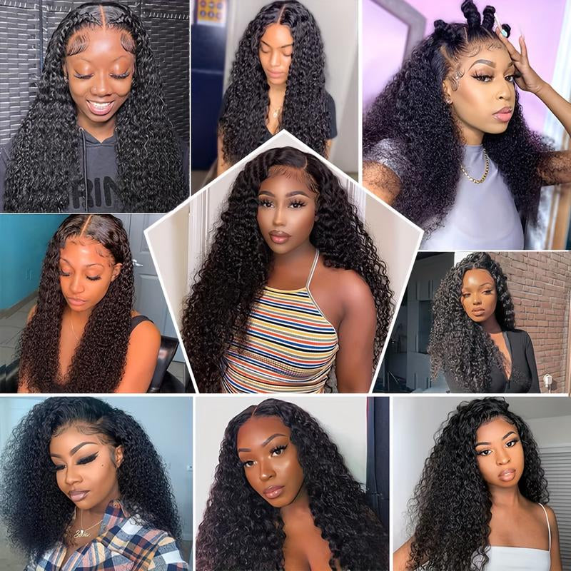 250 Density Deep Wave Lace Front Wig 13X6 Deep Wave 100% Human Hair Wigs HD Lace Wig Human Hair Pre-Plucked Human Hair Wigs Women 16-34 Inch