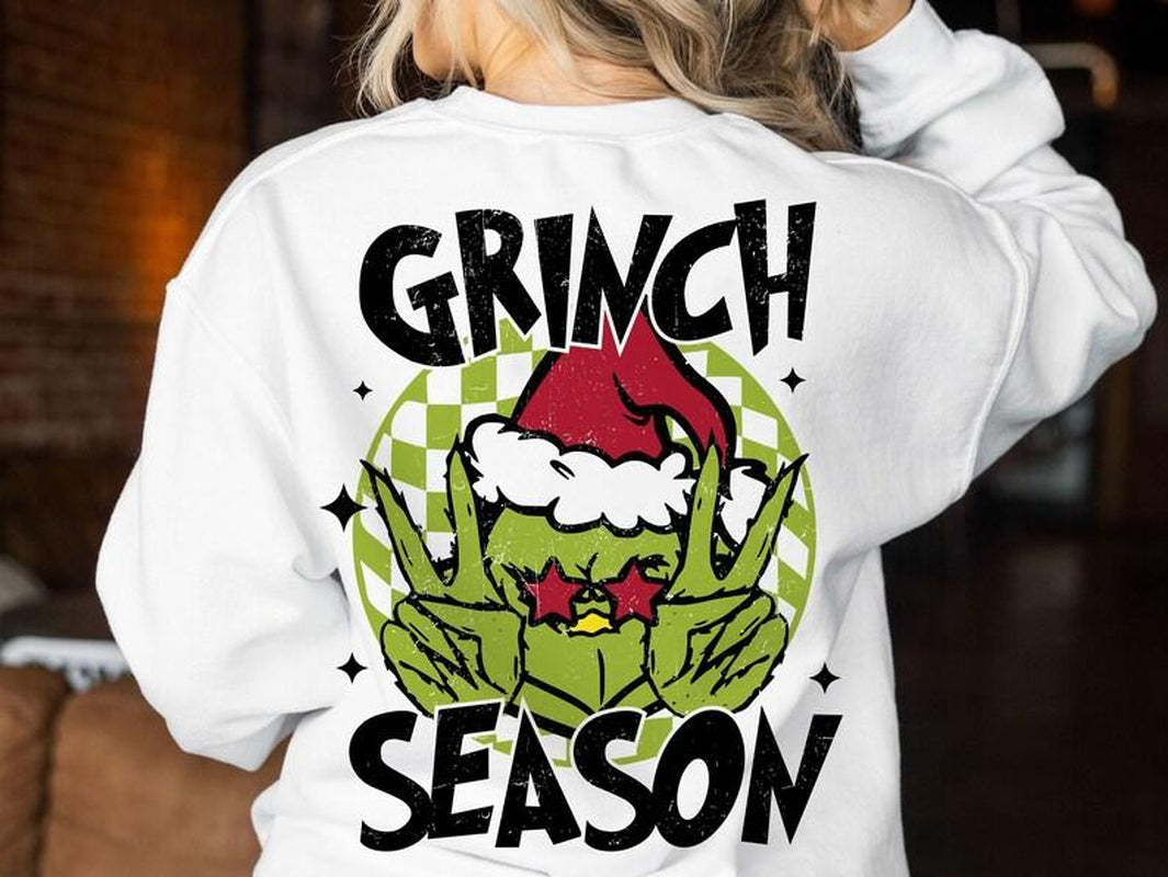 2 Side Christmas Movie Sweatshirt, Christmas Tee, Retro Christmas Sweatshirt, Christmas Tee, Merry Christmas Sweatshirt, Christmas Tee, Green Guy Sweatshirt, Christmas Tee, Christmas Sweatshirt, Christmas Tee