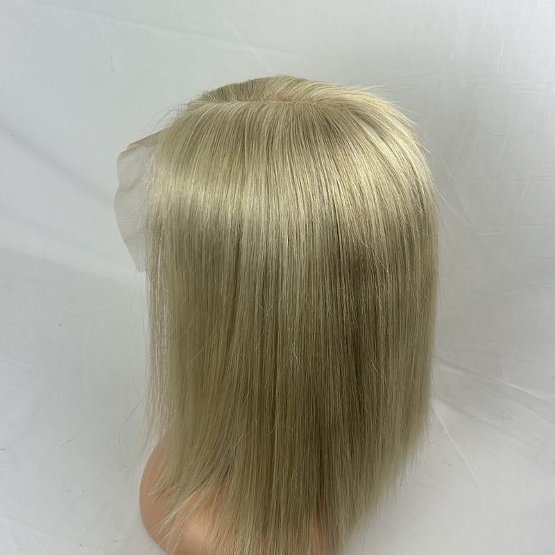 Human Hair Lace Front Wig 12” Bob 13X6 #ASH BLONDE