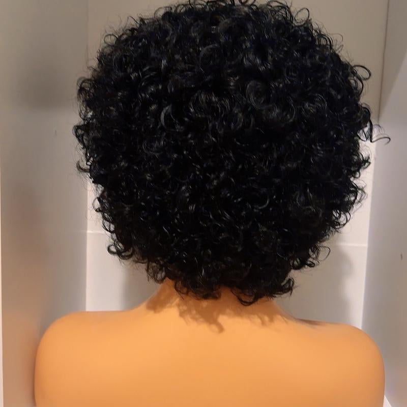 Human Hair Wig 100% Human Hair 200% Density 8”