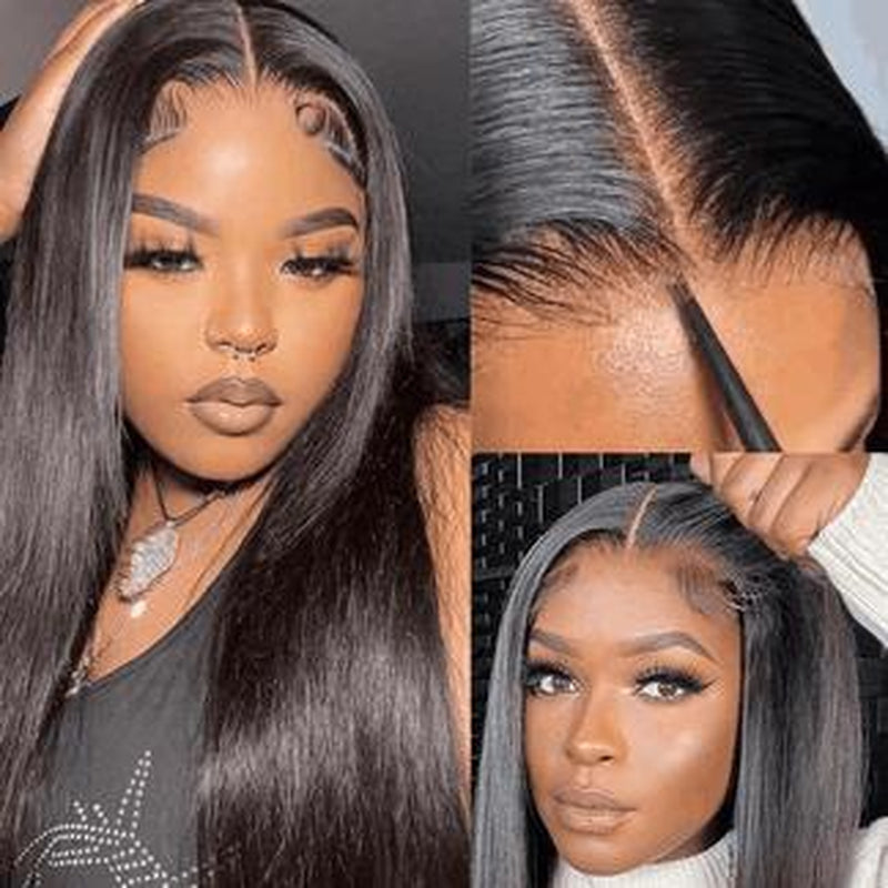 Remyforte HAIR Wear and Go Glueless Wigs Pre Cut 5X5 HD Straight Lace Human Hair Wigs Beginner Friendly Black Friday