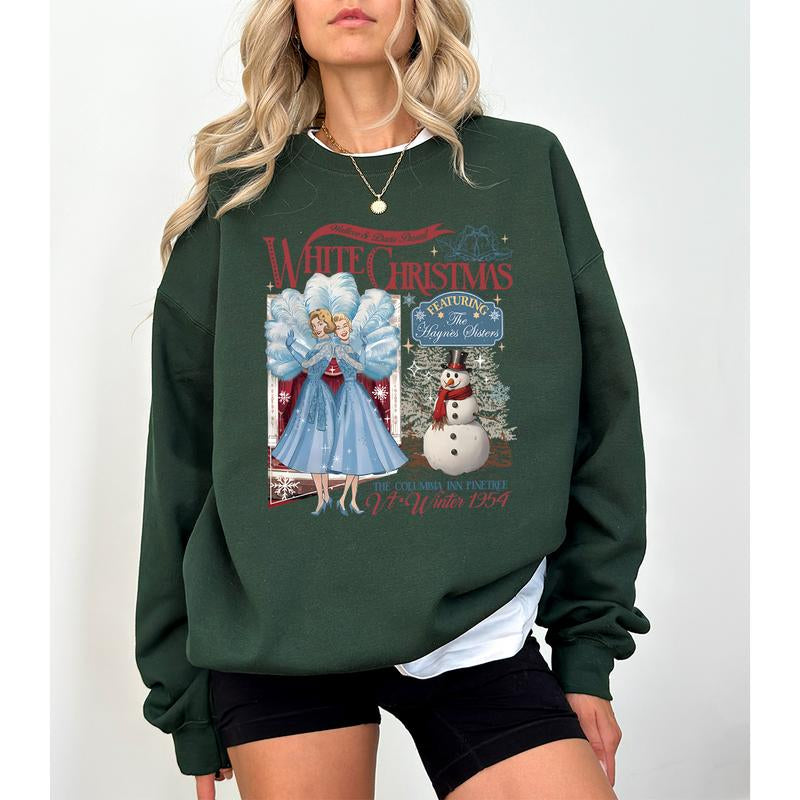 Christmas Sister Sweatshirt, Christmas Shirt, Christmas Movie Watching Shirt, White Christmas Sweatshirt, Christmas Gifts, Vingtage Christmas Sweatshirt