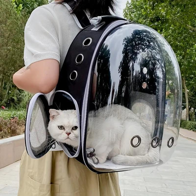 Portable Breathable Pet Carrier, Space Capsule Design Pet Travel Double Shoulder Bag, Outdoor Travel Pet Backpack, Dog & Cat Accessories, Dog Stuff, Cat Stuff, Pet Products