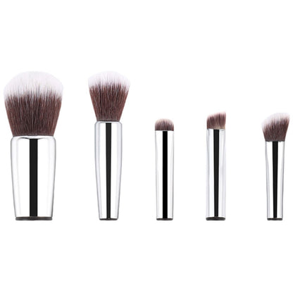 Five Fiber Hair Makeup Brush Set Details Makeup Tool Brushes