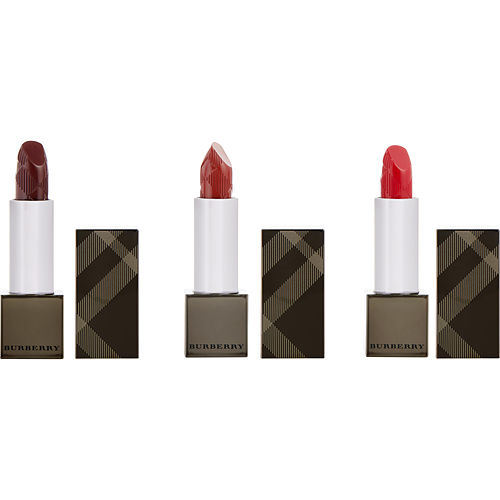 BURBERRY by Burberry Lipstick Trio Full Size Set -- Oxblood + Military Red + Russett