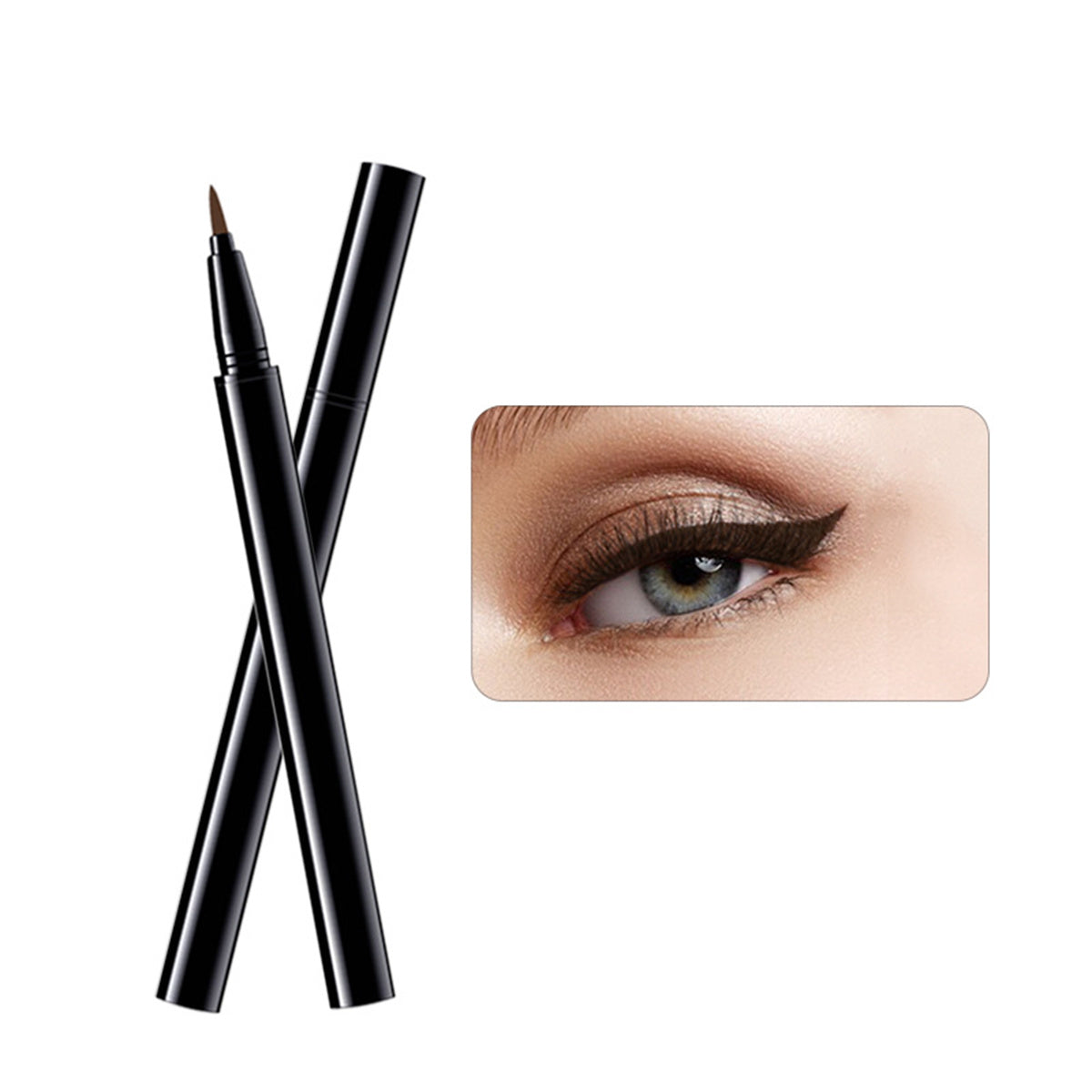Long Lasting Black Liquid Eyeliner Pencil Ultra-Fine Felt-Tip Quick Drying Waterproof Formula Eye Liner Pen Women Eye Makeup