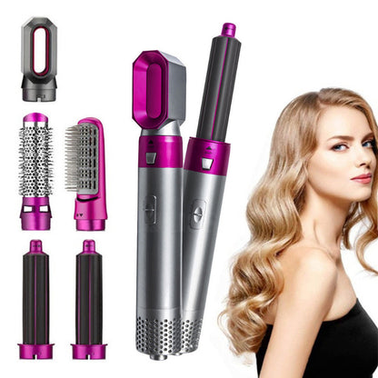 5 In 1 Hot Air Comb Aluminum Alloy Hair Straightener Automatic Perm Curling Iron Electric Hair Dryer Creative Multifunctional