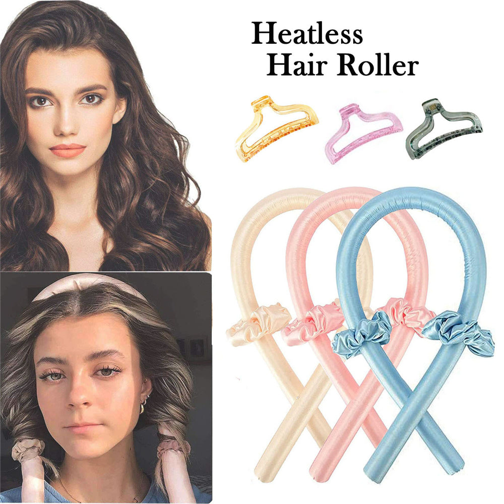 Heatless Curling Rod Headband No Heat Hair Curlers Ribbon Hair Rollers Sleeping Soft Curl Bar Wave Formers DIY Hair Styling Tool