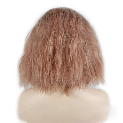 Curly Multi-Color Charming Full Wigs for Cosplay Girls Party or Daily Use Wig Cap Included