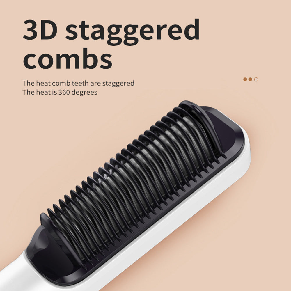 New Comb Hair Straightener Brush PTC Fast Heating Anti-Scald Electric Curly and Straight Perfect for Professional Salon at Home